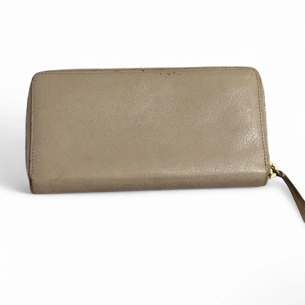 Balenciaga chevre gold metallic edge hardware continental zip around wallet - Picture 2 of 6